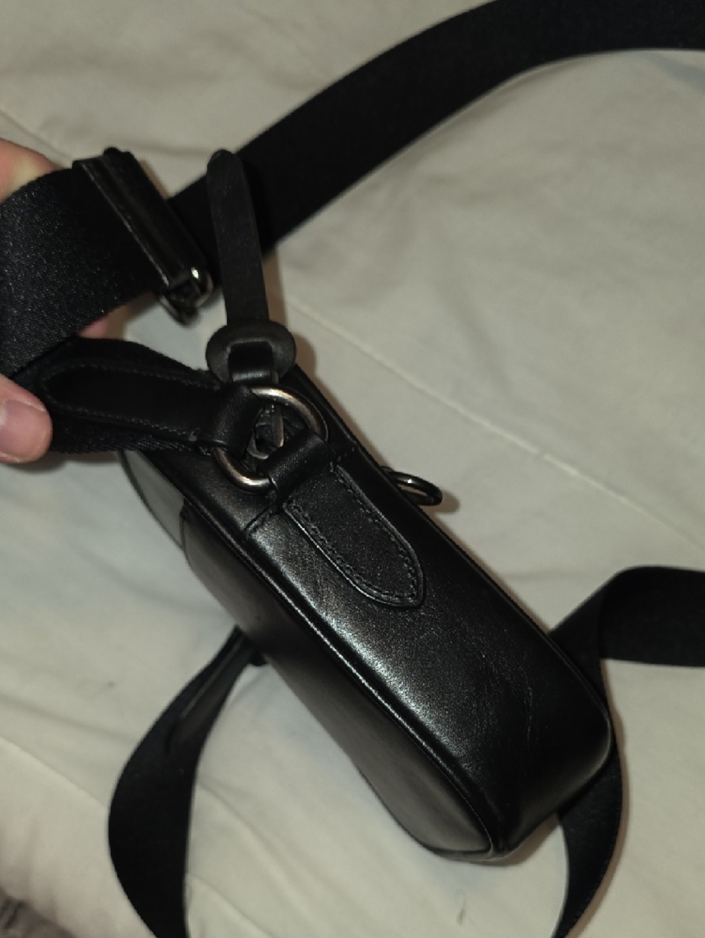 Coach Terrain Black Leather Men's Crossbody - Picture 7 of 8